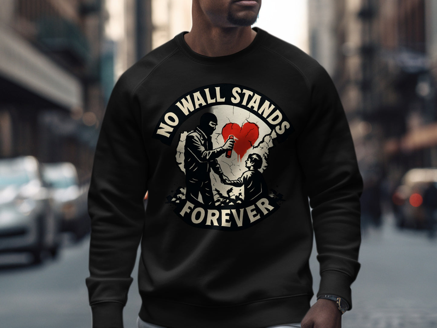 No Wall Stands Forever Modern Graphic Sweatshirt Product
