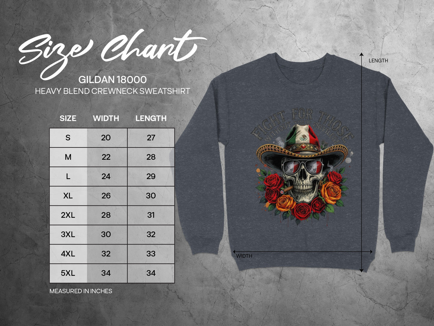 Fight For Those Skull Roses Graphic Sweatshirt product type