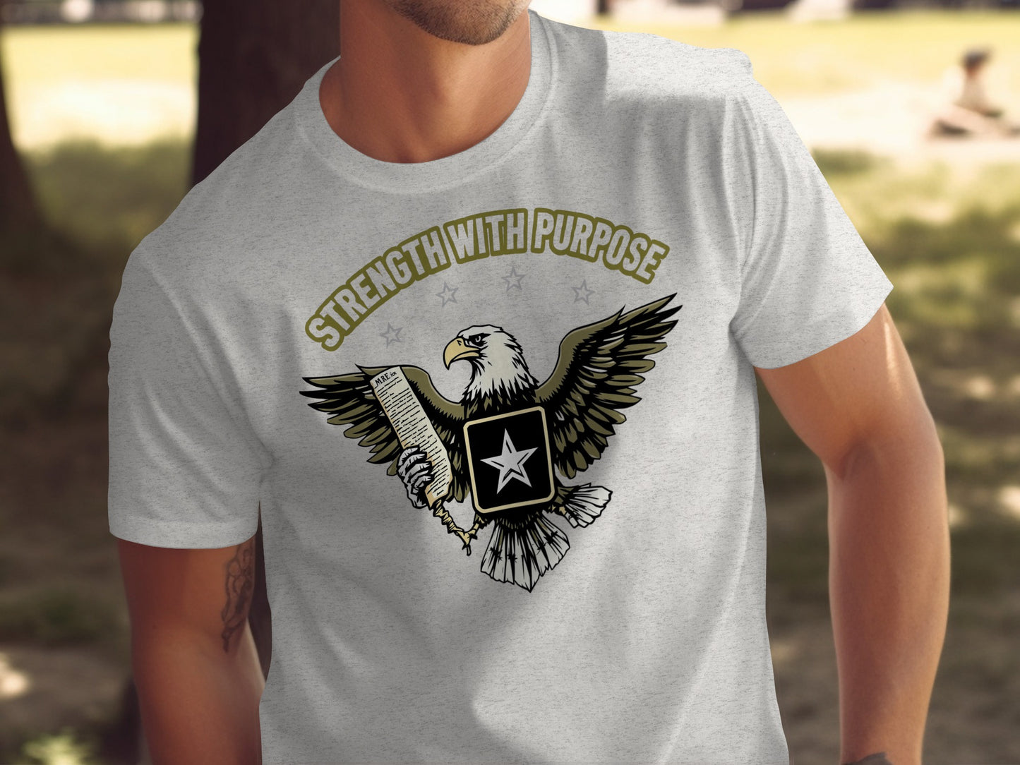 Strength With Purpose Bald Eagle Graphic T-shirt