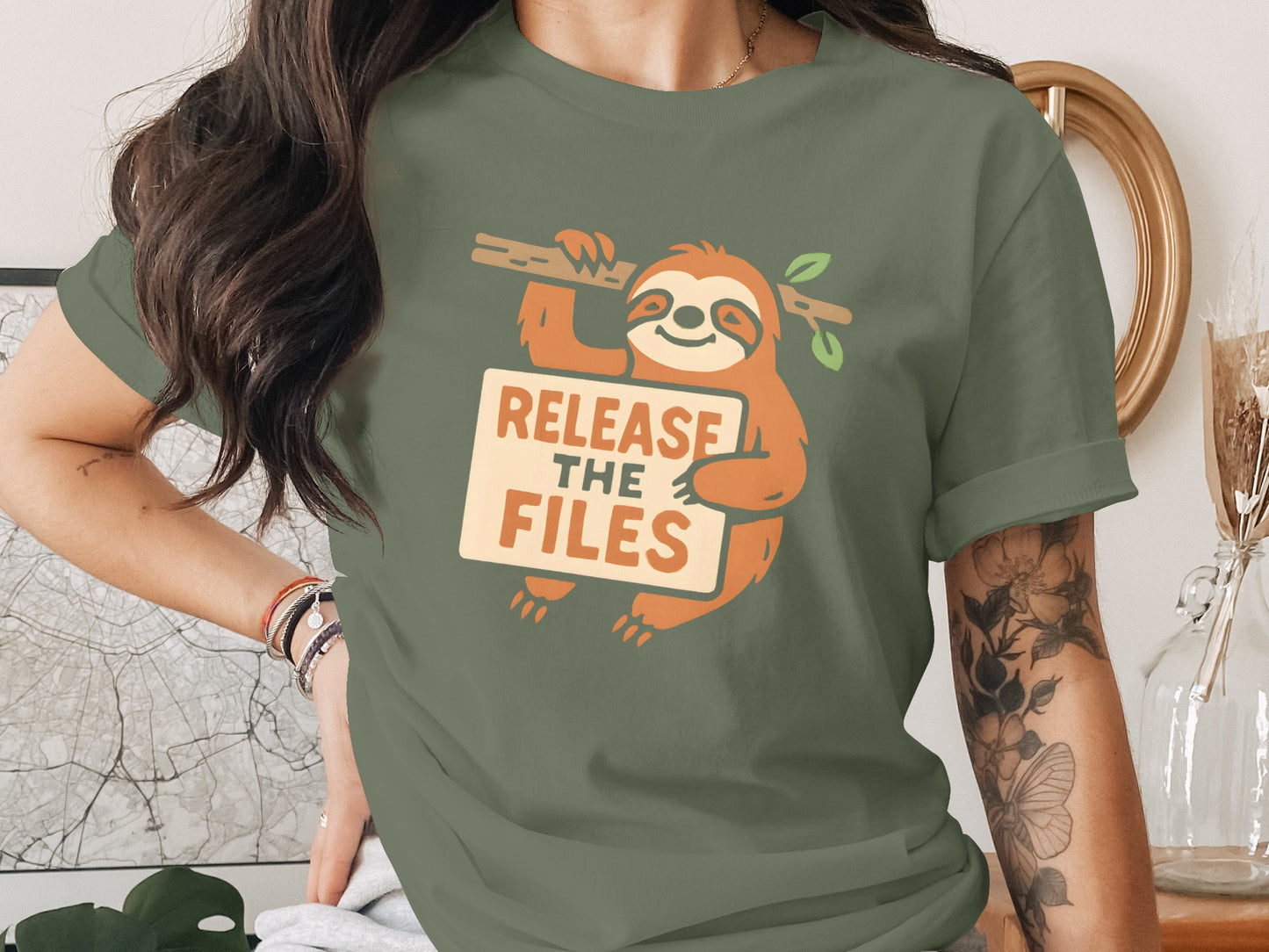 Release The Files Sloth Graphic T-shirt product