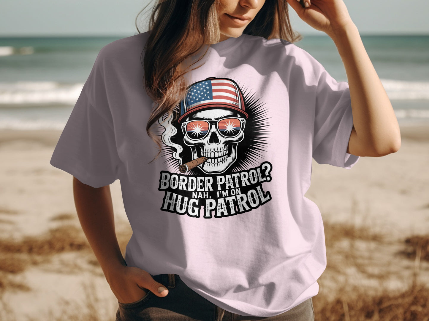 Border Patrol Nah I'm on Hug Patrol Graphic T-Shirt product