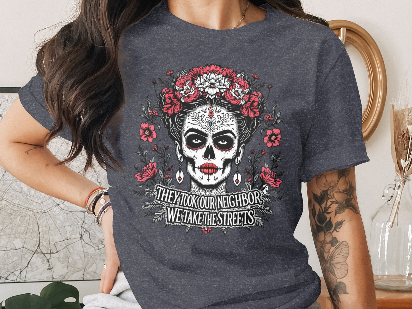We Take The Streets Skull Graphic Tee Shirt product