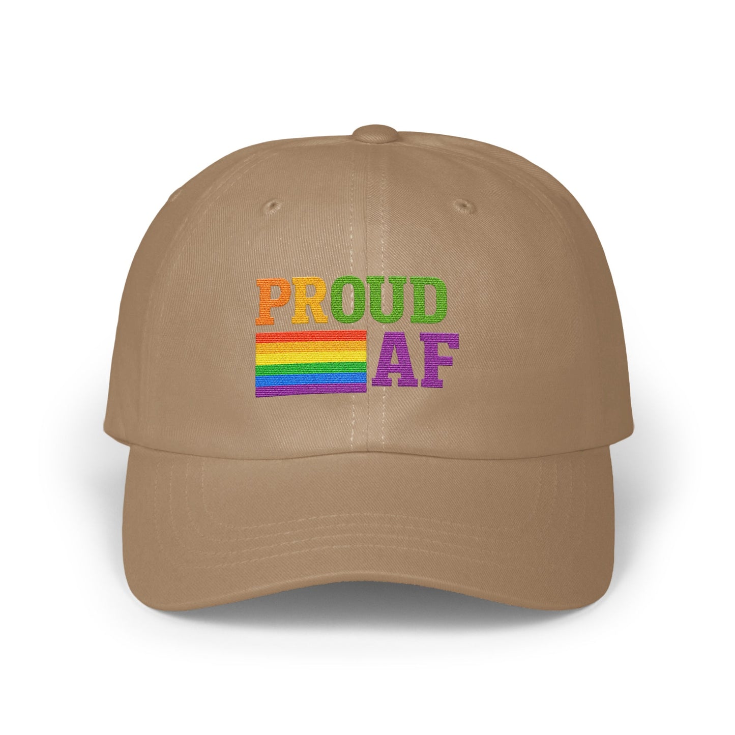 Proud AF Rainbow Embroidered Dad Hat product type