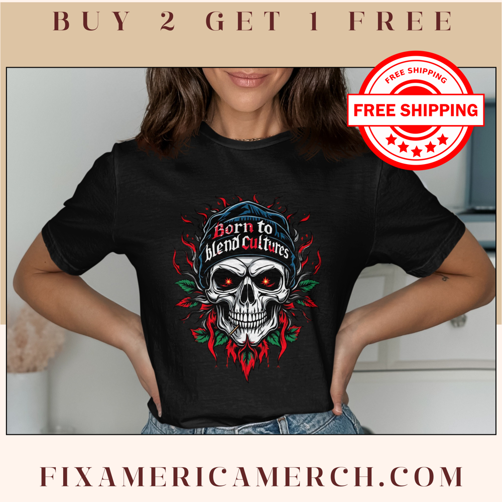 Skull Graphic Tee Born to Blend Cultures product type