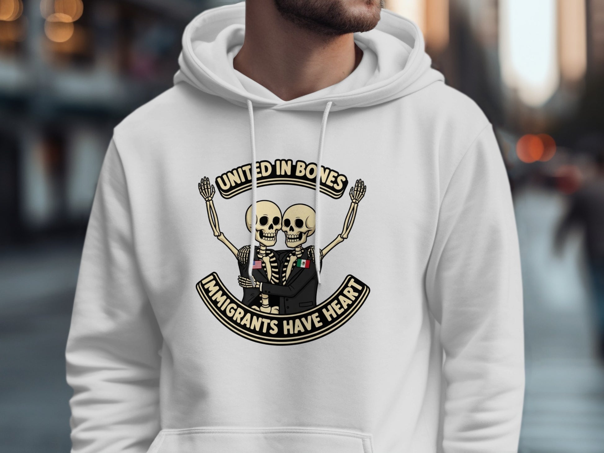 United In Bones Immigrants Have Heart hoodie product