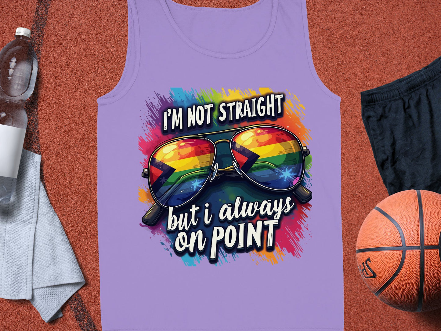 Im Not Straight But I Always On Point Tank product
