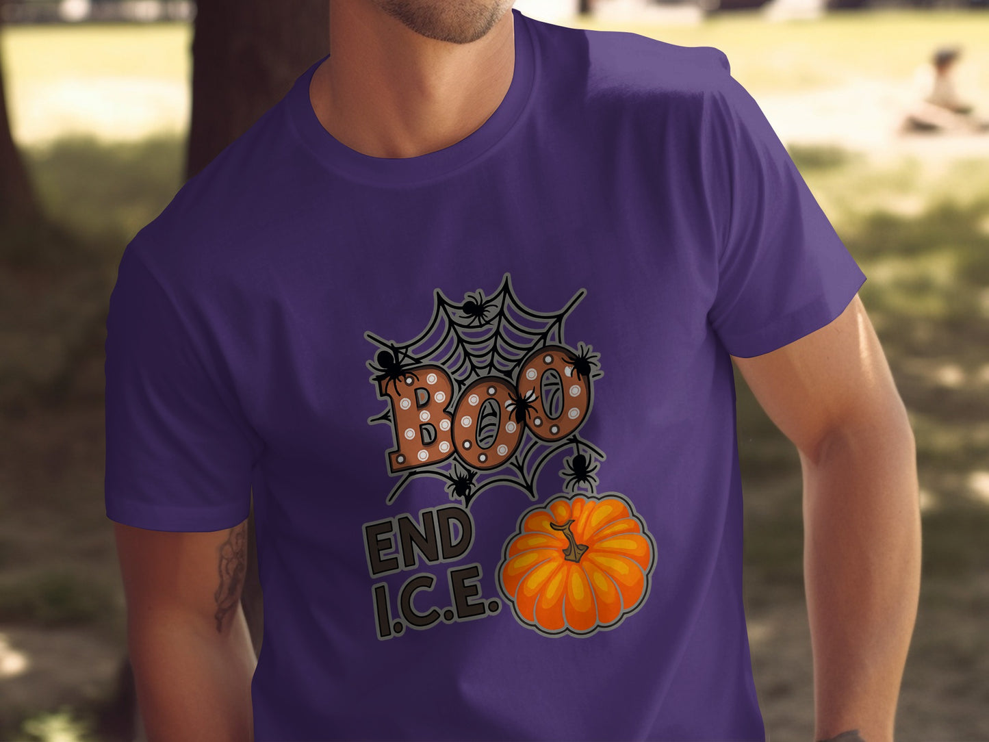 Boo End ICE Pumpkin and Web Design Shirt product