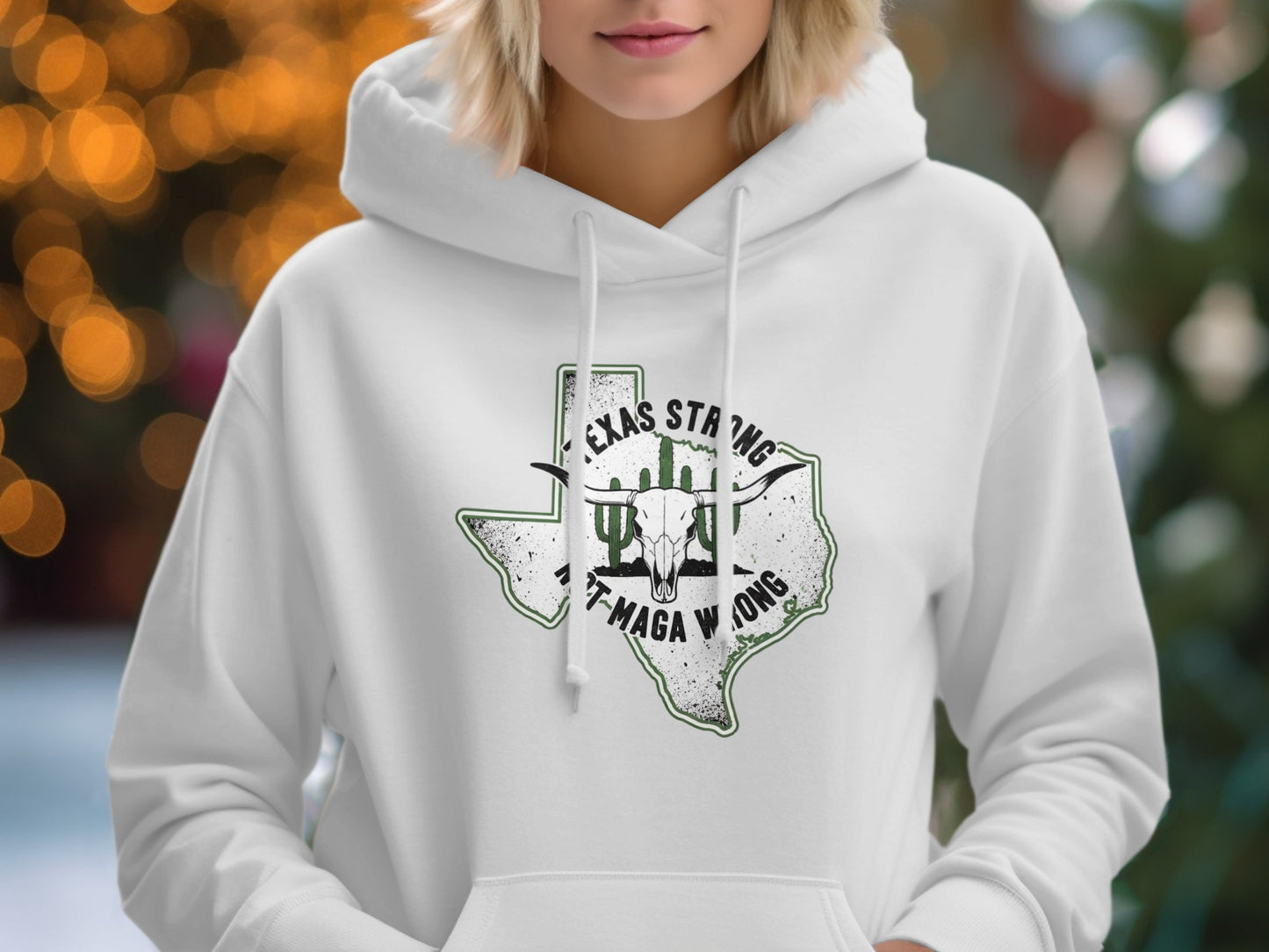 Texas Strong It Maga Wong White Hoodie product