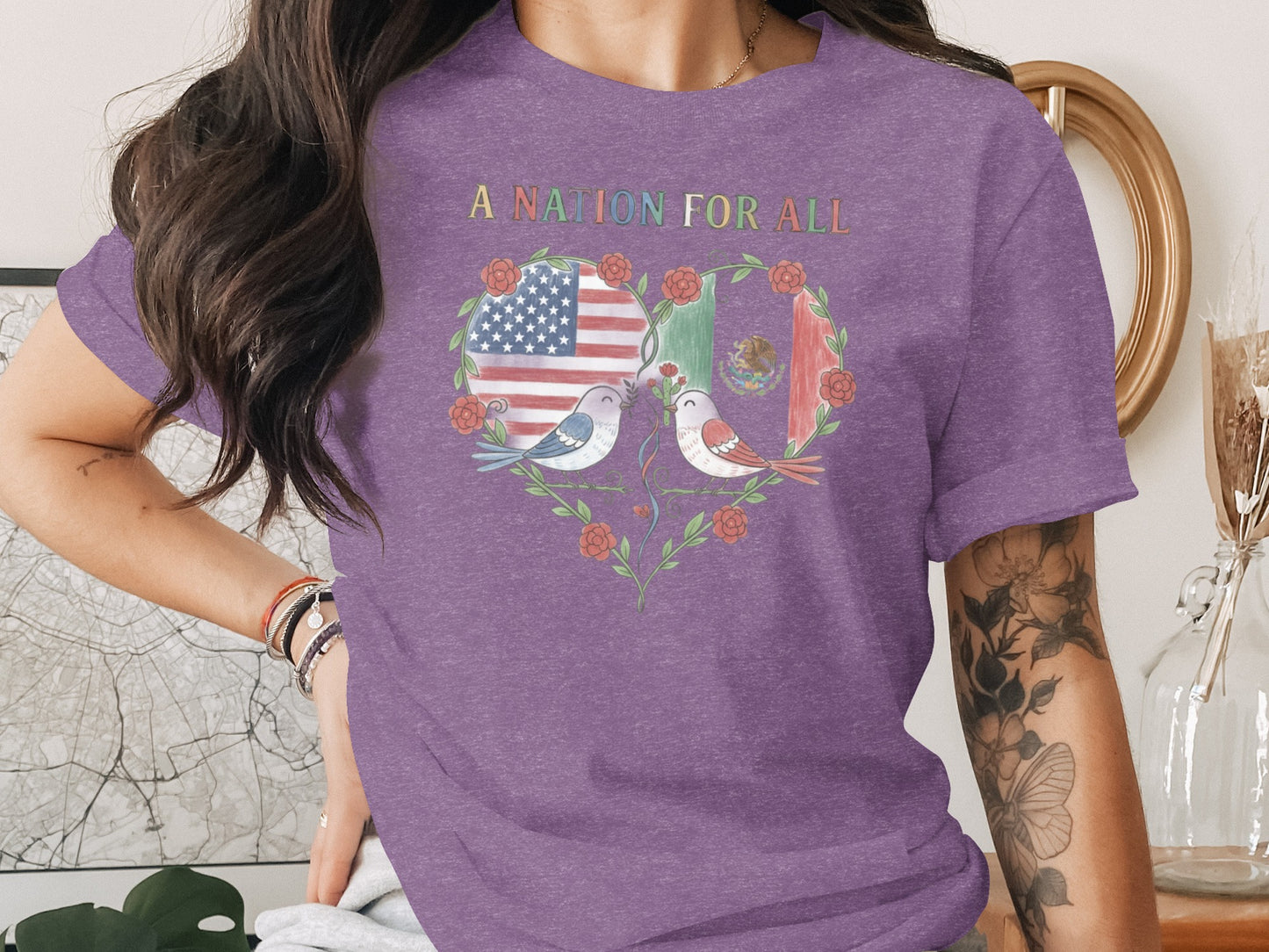 A Nation for All Heart Graphic T-Shirt product type