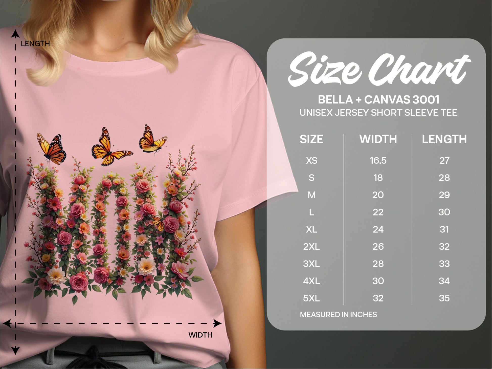 Floral Butterflies Unisex Jersey Short Sleeve Tee product