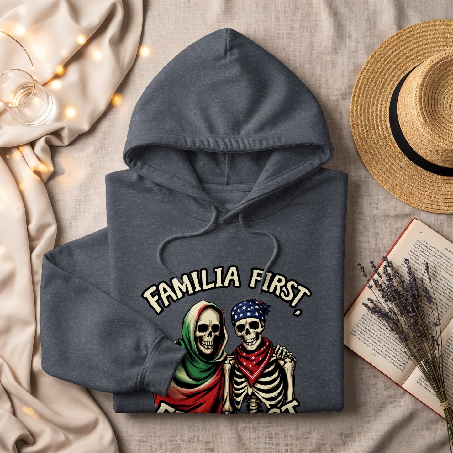 Familia First Skeleton Couple Print Hoodie product
