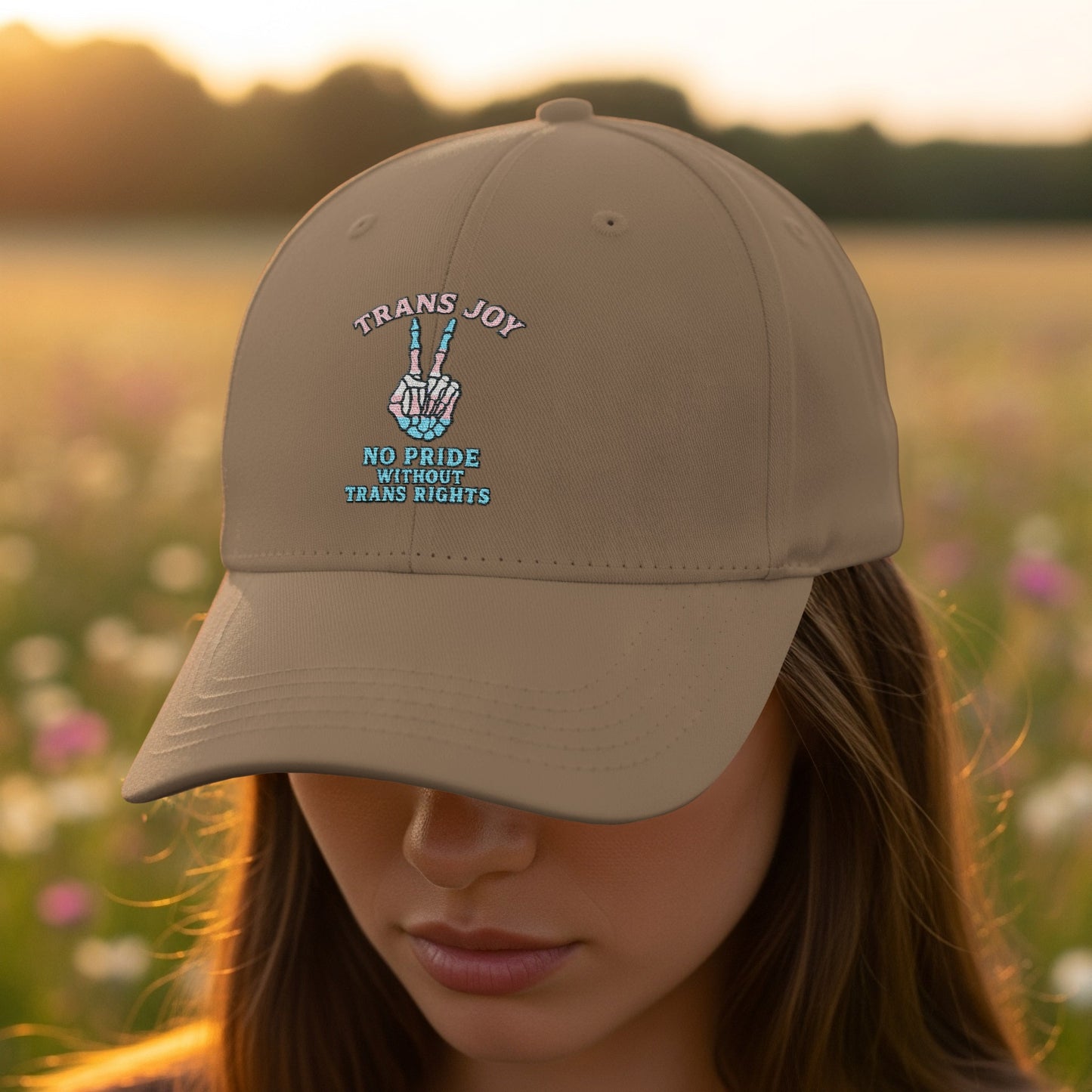 Trans Joy No Pride Without Trans Rights Hat product type