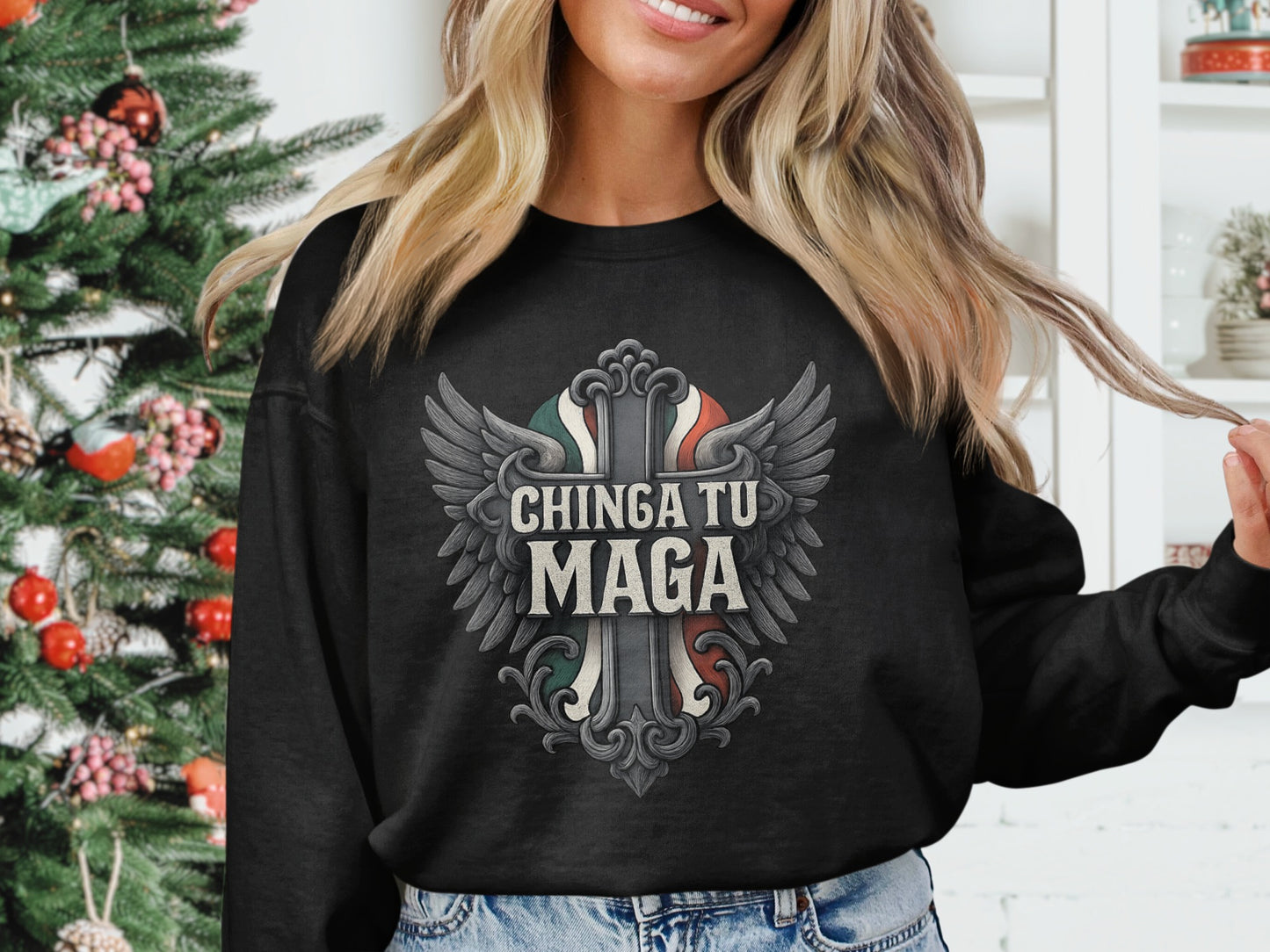 Chinga Tu Maga Graphic Long Sleeve Shirt product type