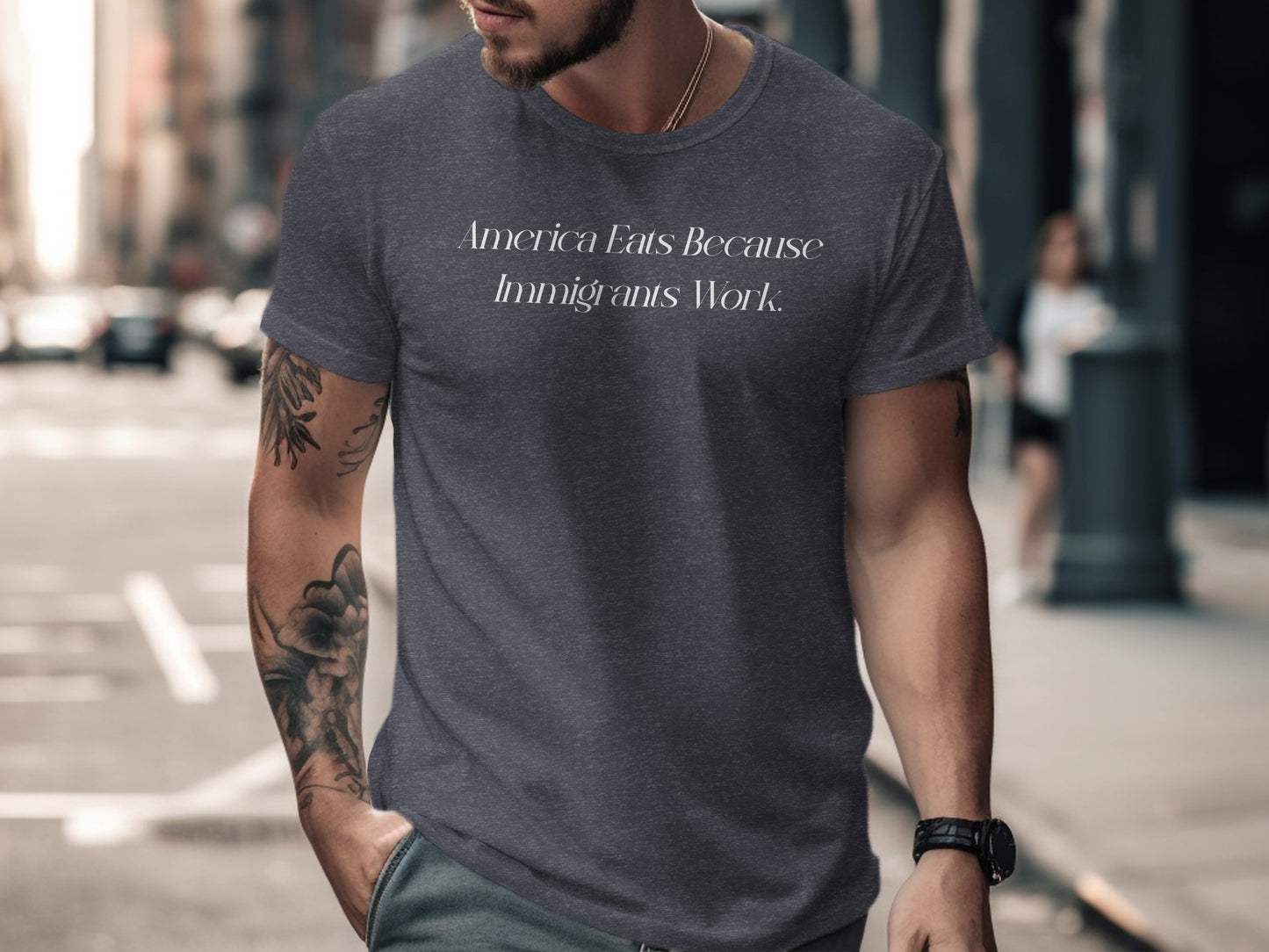 America Eats Because Immigrants Work T-shirt product