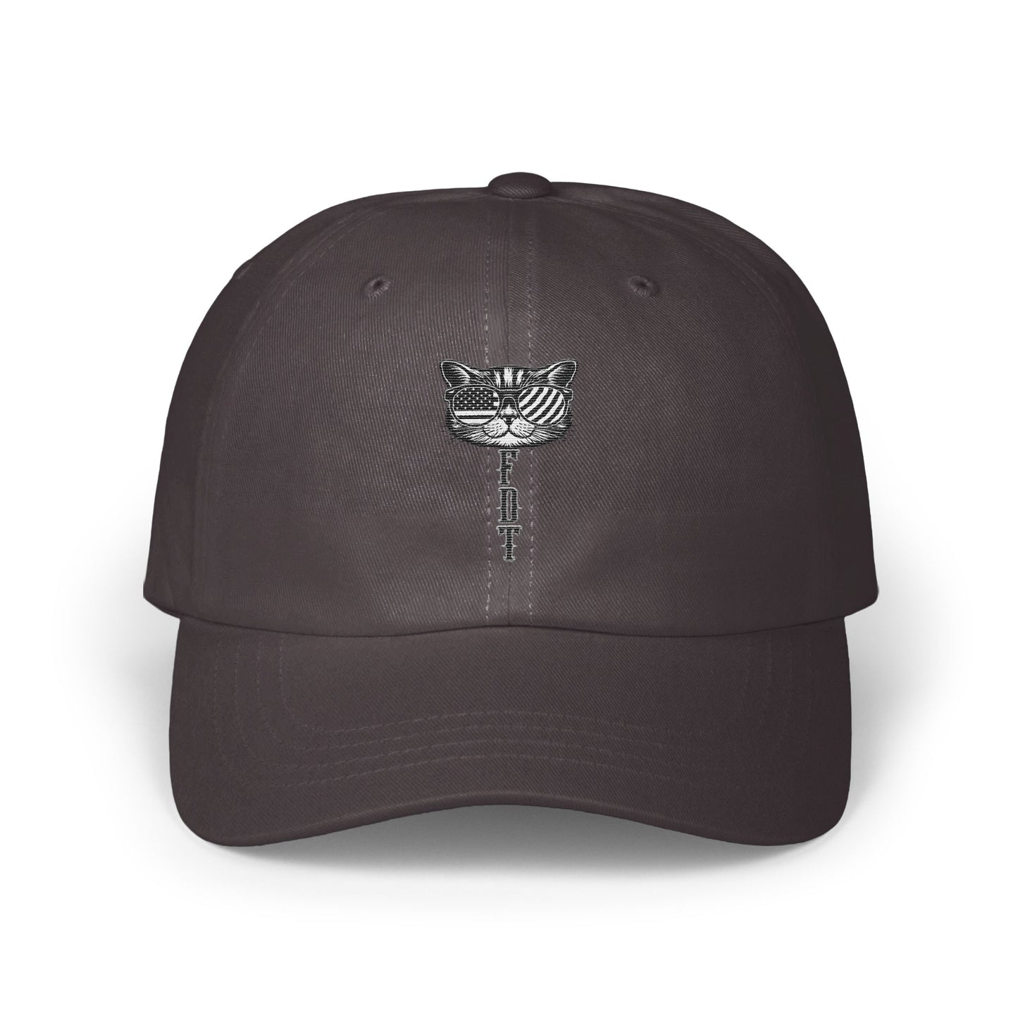 Embroidered Cat Face Design Adjustable Hat product