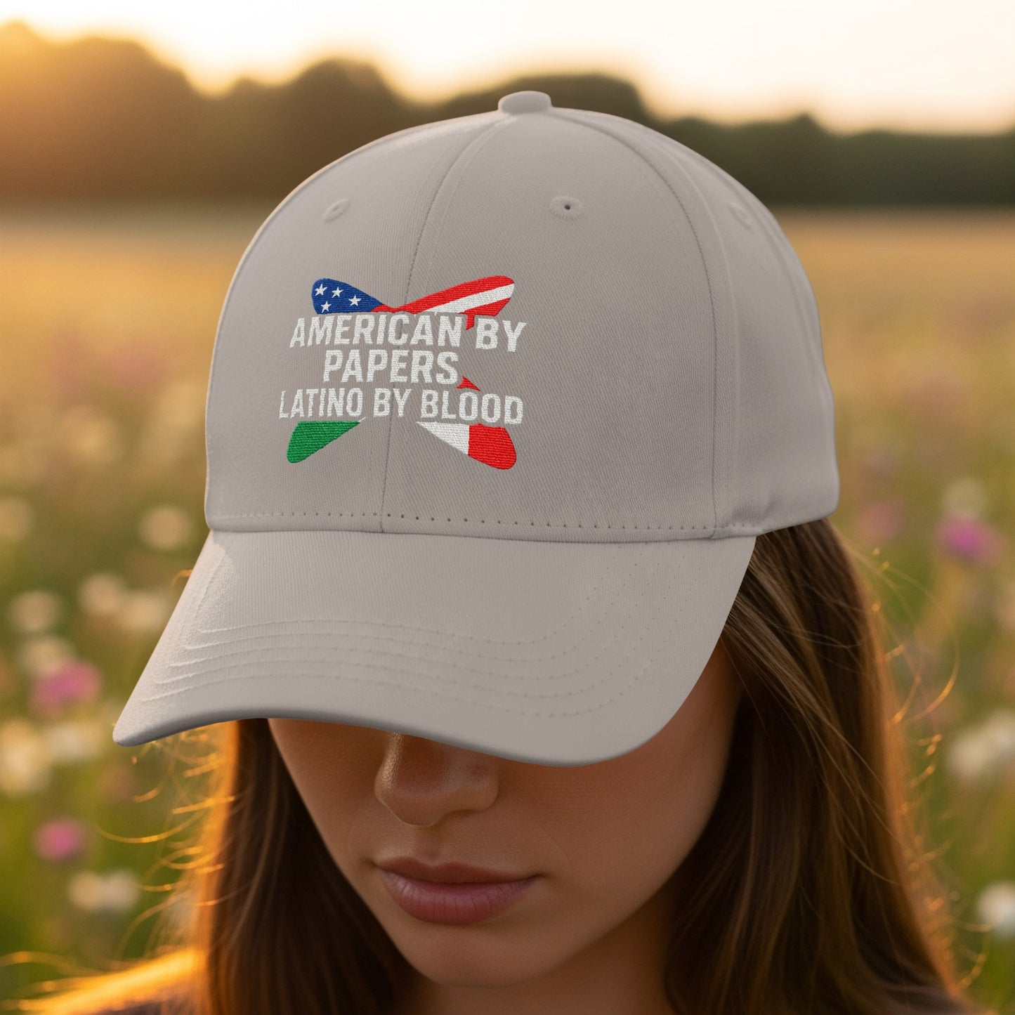 Patriotic American by Papers Latino by Blood hat product
