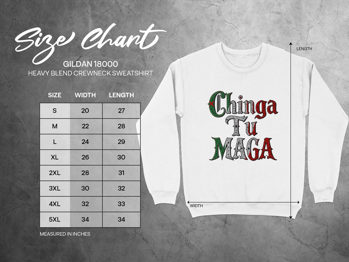 Chinga Tu MAGA Heavy Blend Crewneck Sweatshirt product type