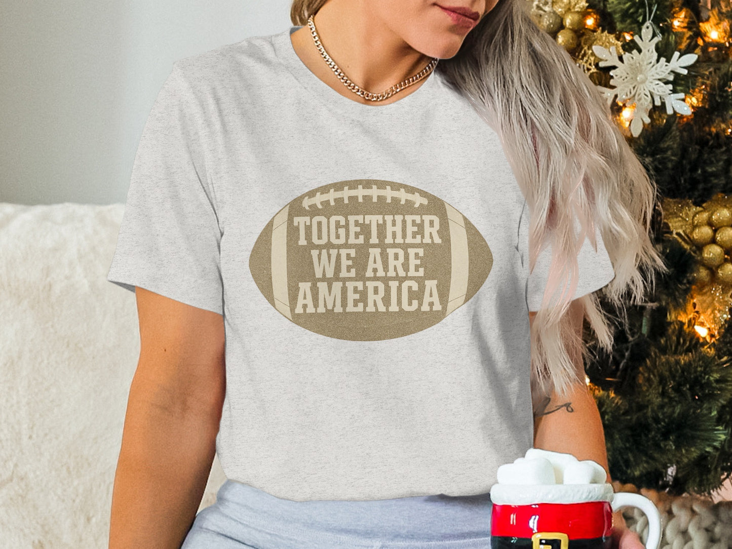 Together We Are America Football Theme Shirt