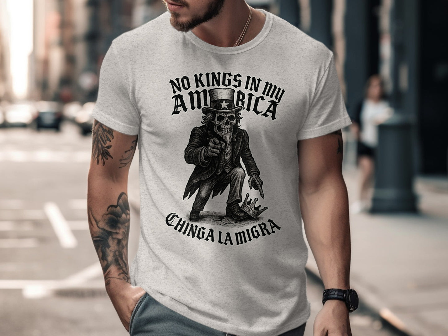 No Kings In My America Chinga La Migra T-shirt product
