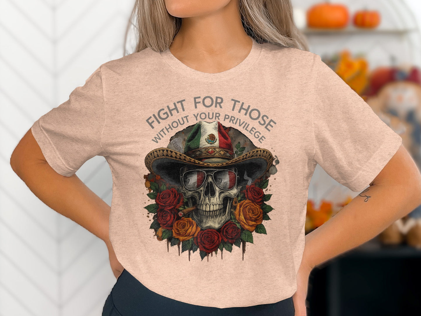 Fight For Those Without Your Privilege Skull T-shirt product