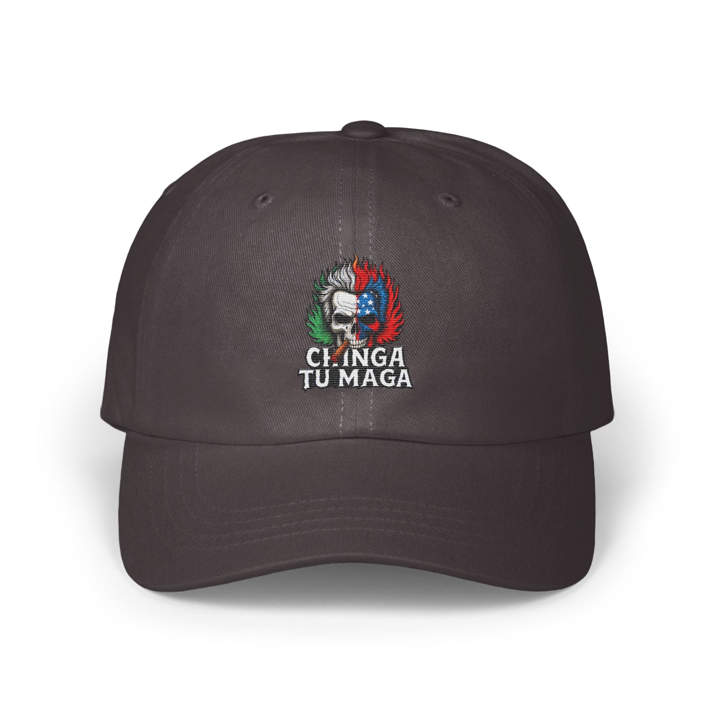 Chinga Tu Maga Skull Embroidered Baseball Cap product