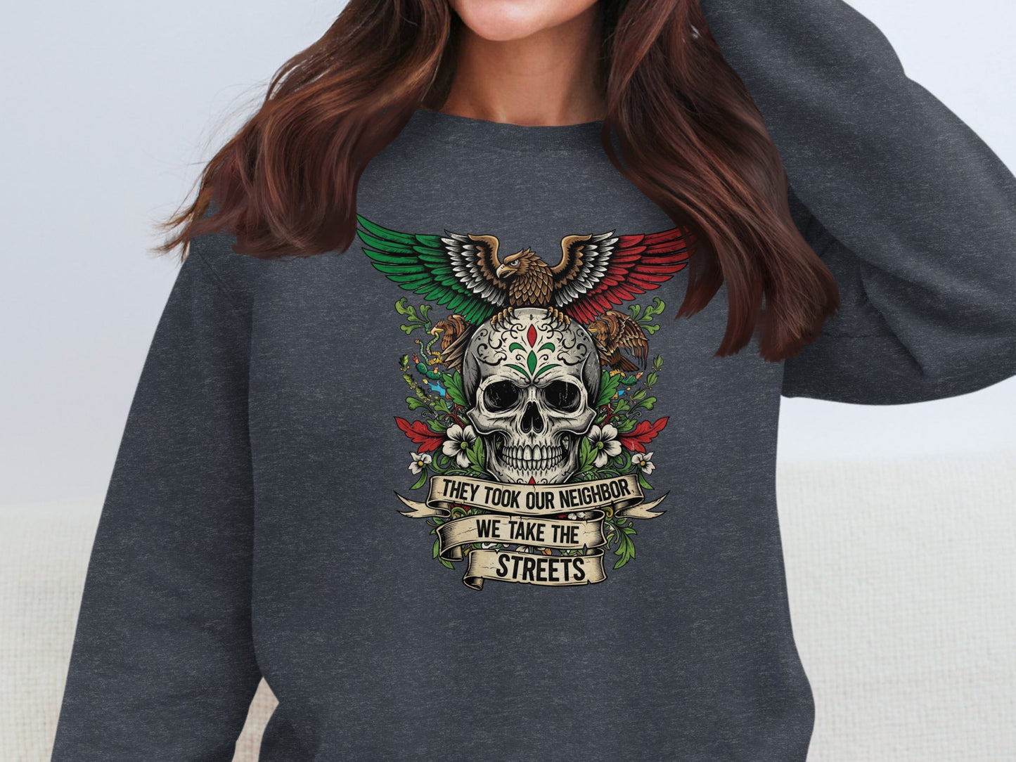 Skull and Eagle Graphic Sweatshirt product
