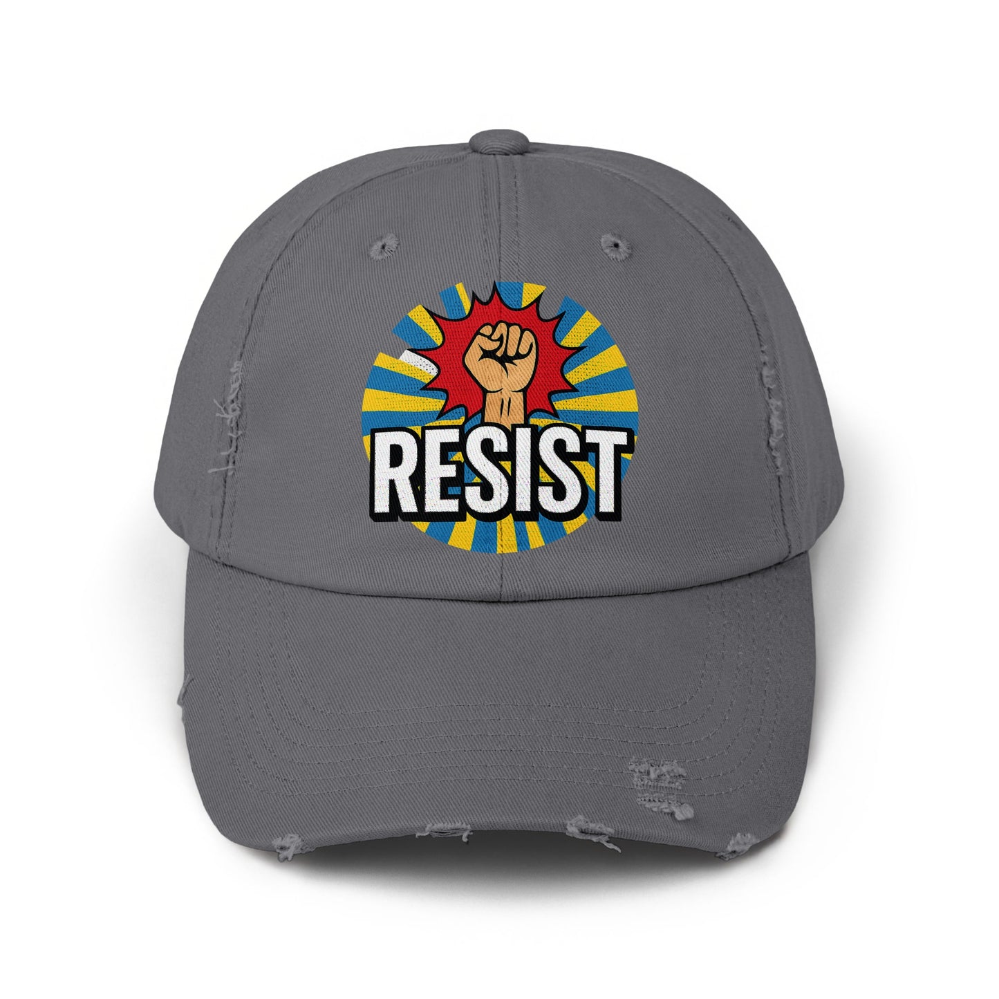 Resist Distressed Cap with Fist Graphic Hat product