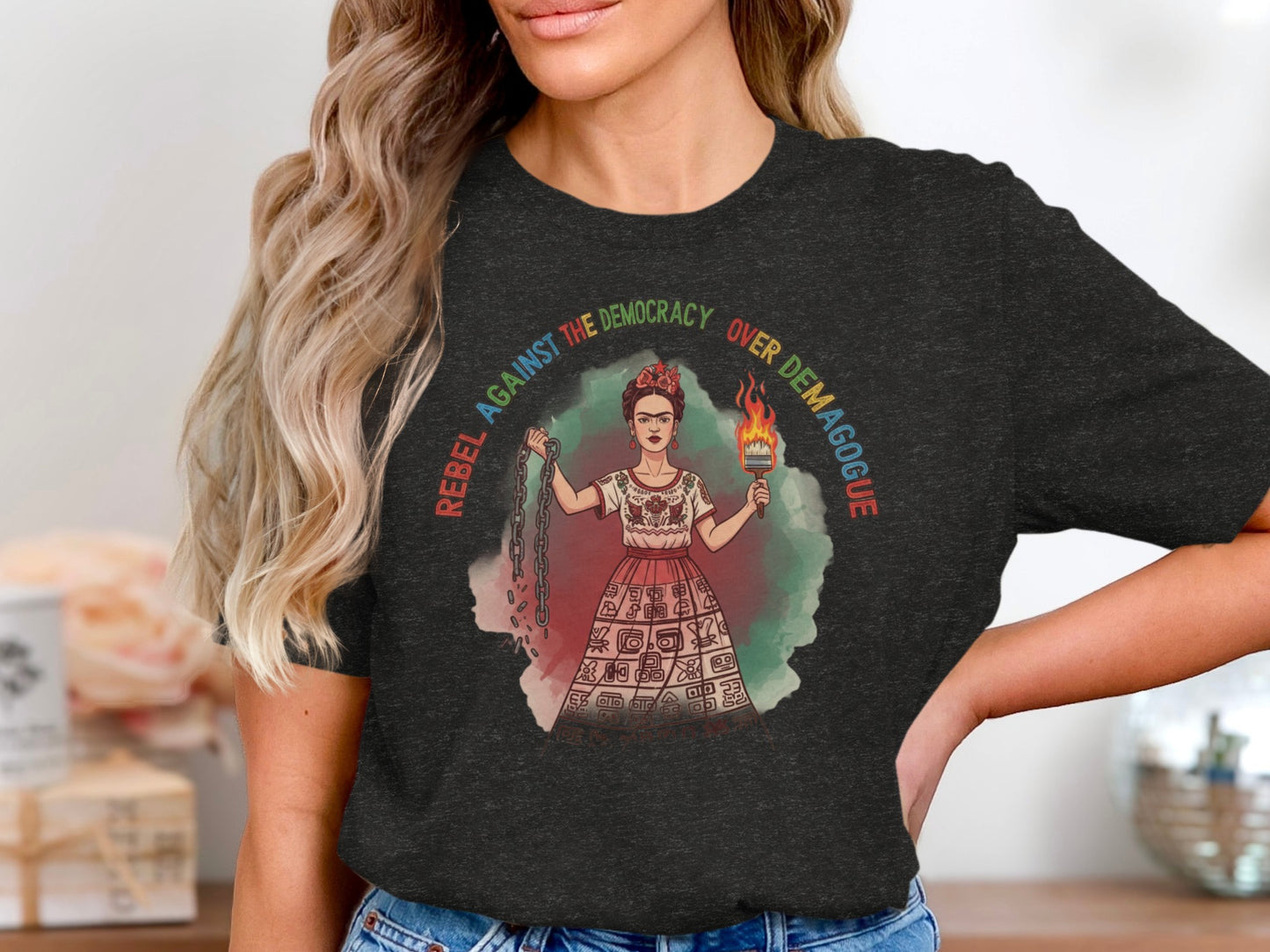 Rebel Against The Democracy Over Demagogue T-shirt