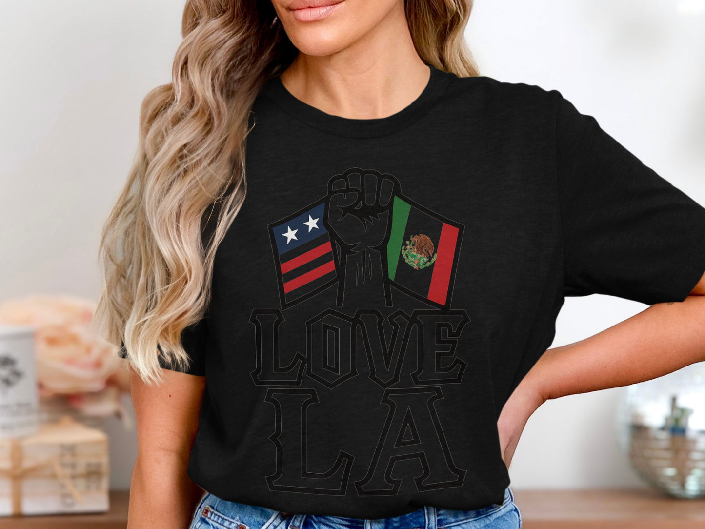 LOVE LA Graphic Unisex T-shirt apparel product