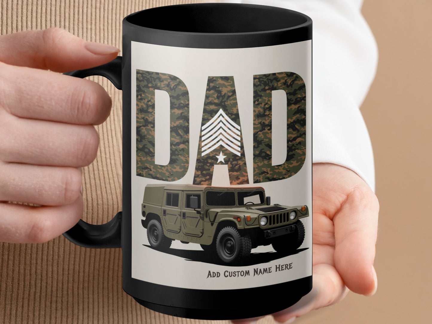 Dad Humvee Mug Customizable Military Gift product