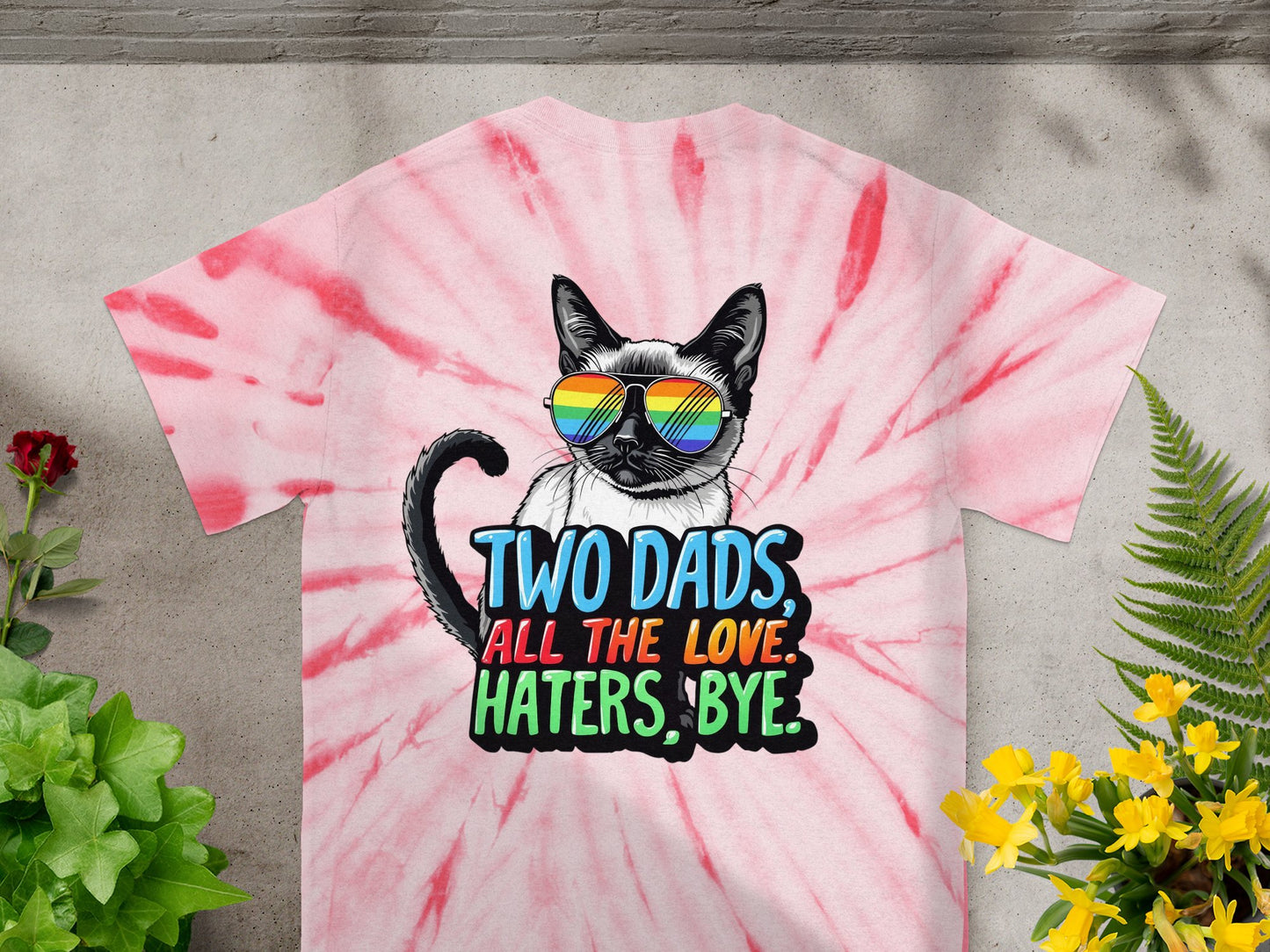 Two Dads All The Love Haters Bye Tshirt product type