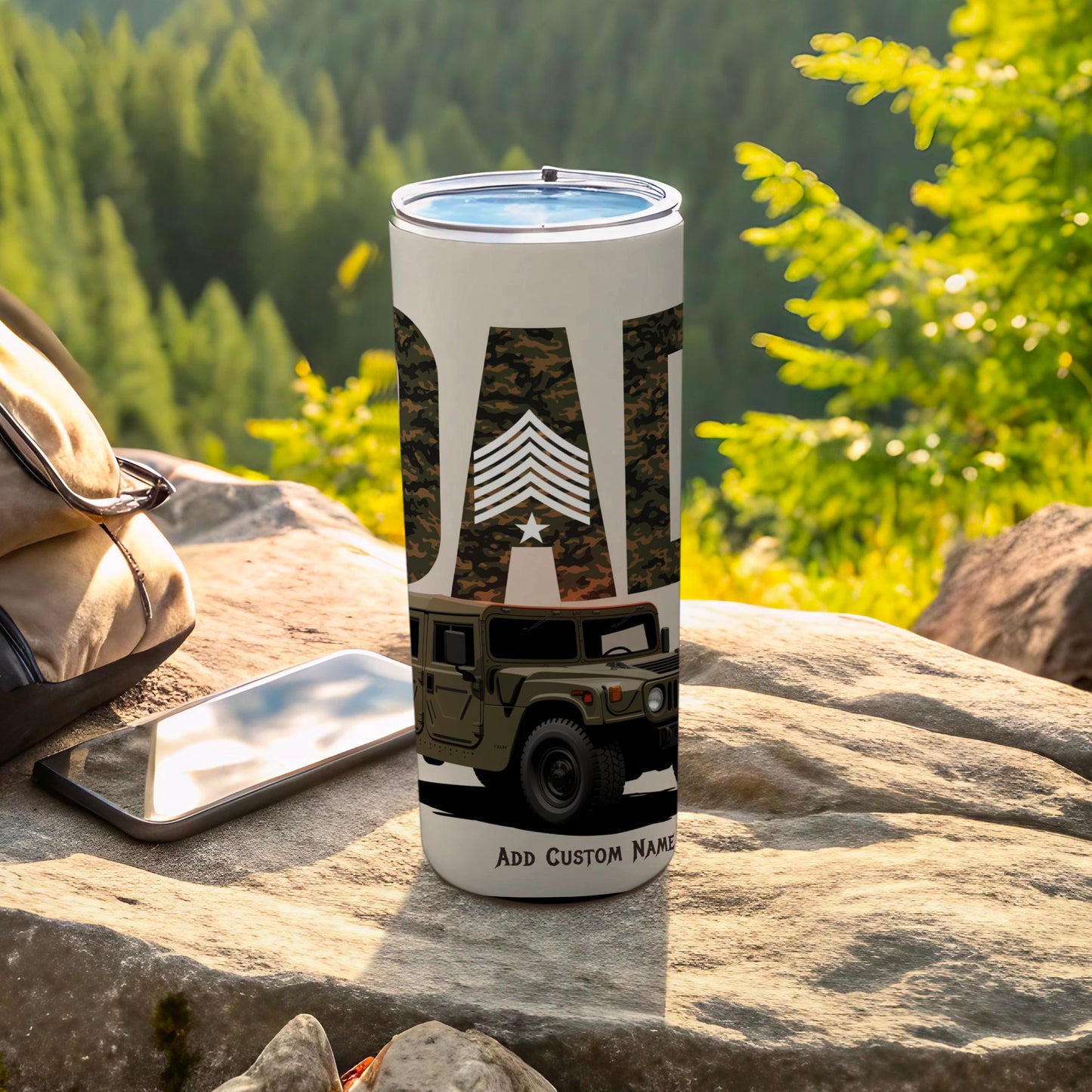 Military Dad Travel Tumbler Personalized Product