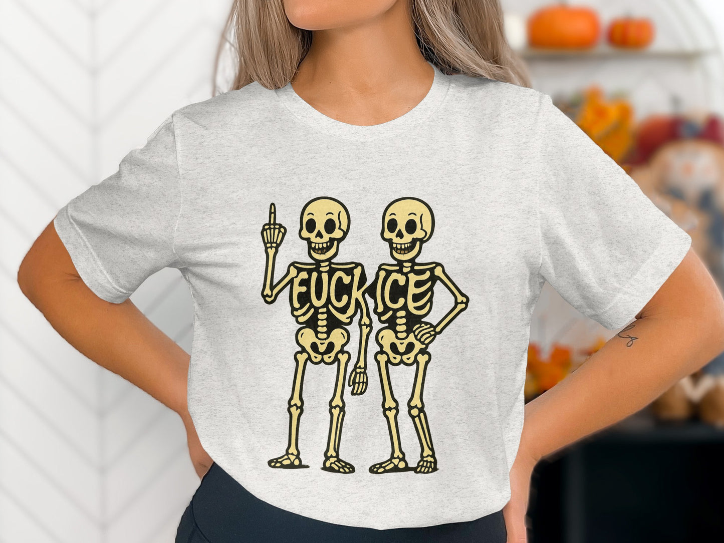 Halloween Skeleton Graphic Tee Shirt product type