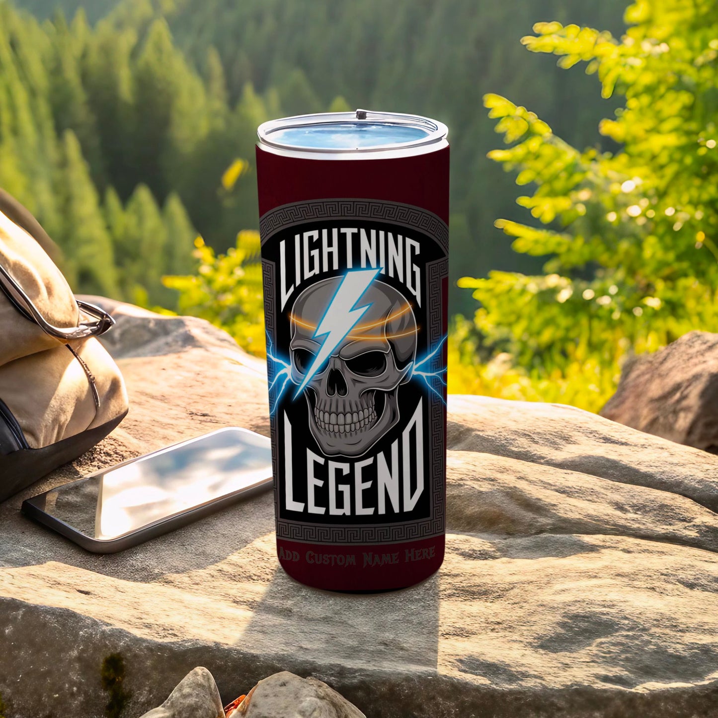 Lightning Legend Skull Tumbler in Outdoor Setting product type