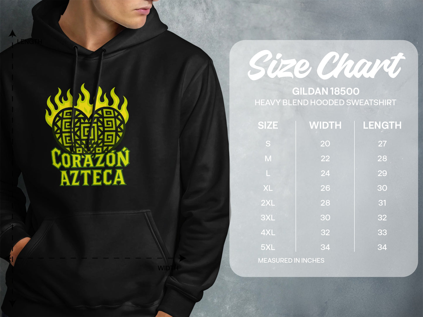 Corazon Azteca Heavy Blend Hooded Sweatshirt product