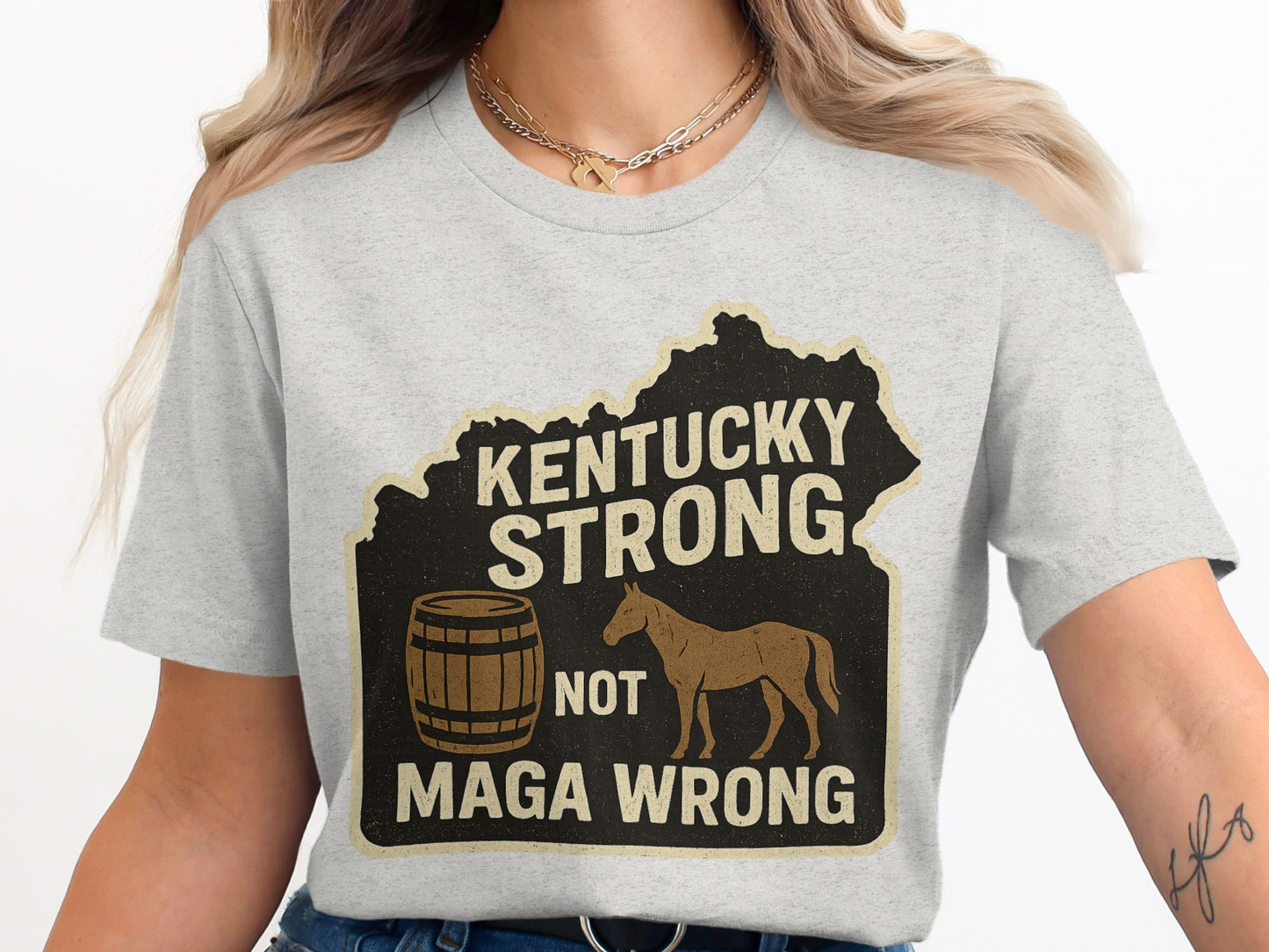 Kentucky Strong Not Maga Wrong Graphic T-Shirt product type