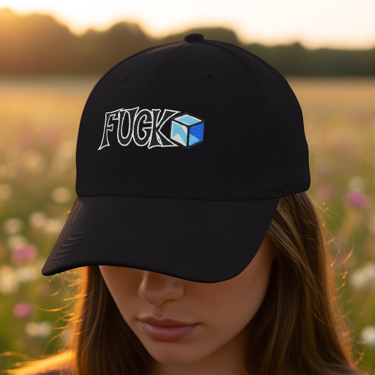 Bold Statement Embroidered Black Cap product type