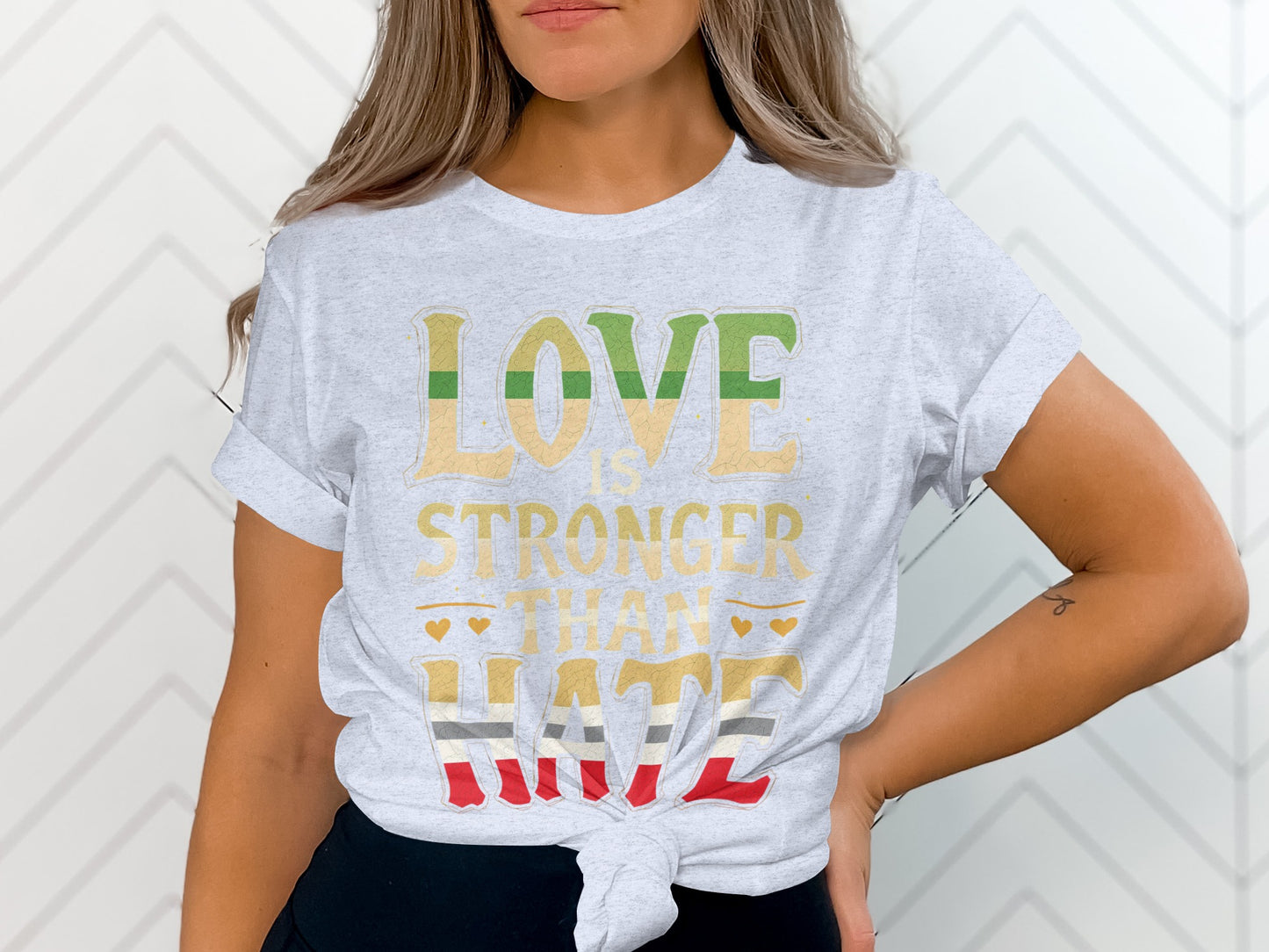 Love is Stronger Than Hate Statement Shirt product