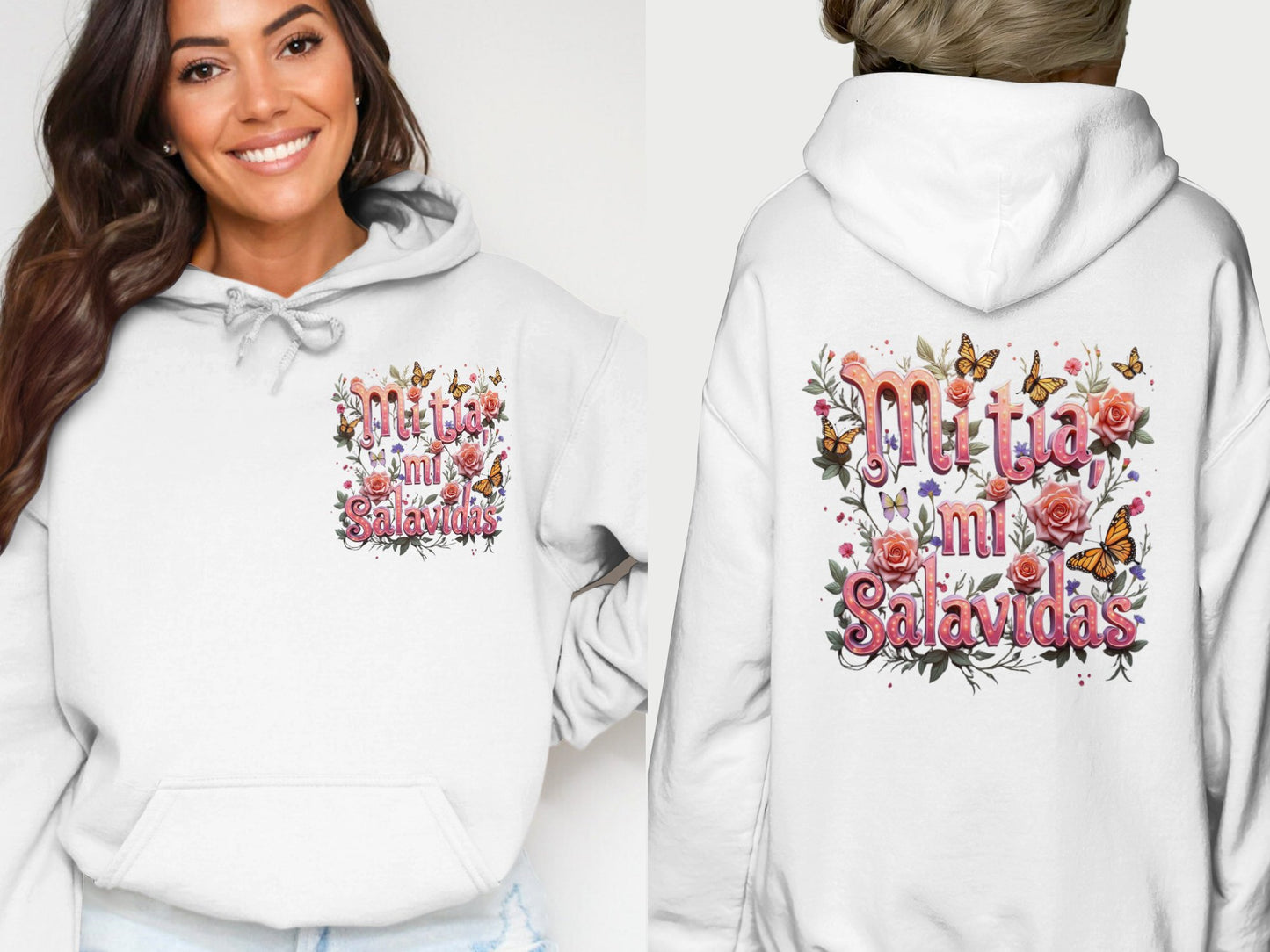 Mi Tía Mi Salvavidas Floral Hoodie product