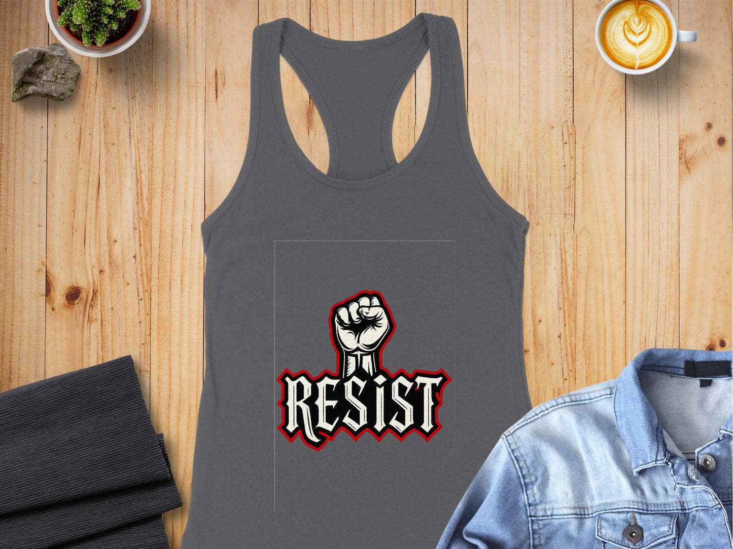 Resist Graphic Racerback Tank Top product