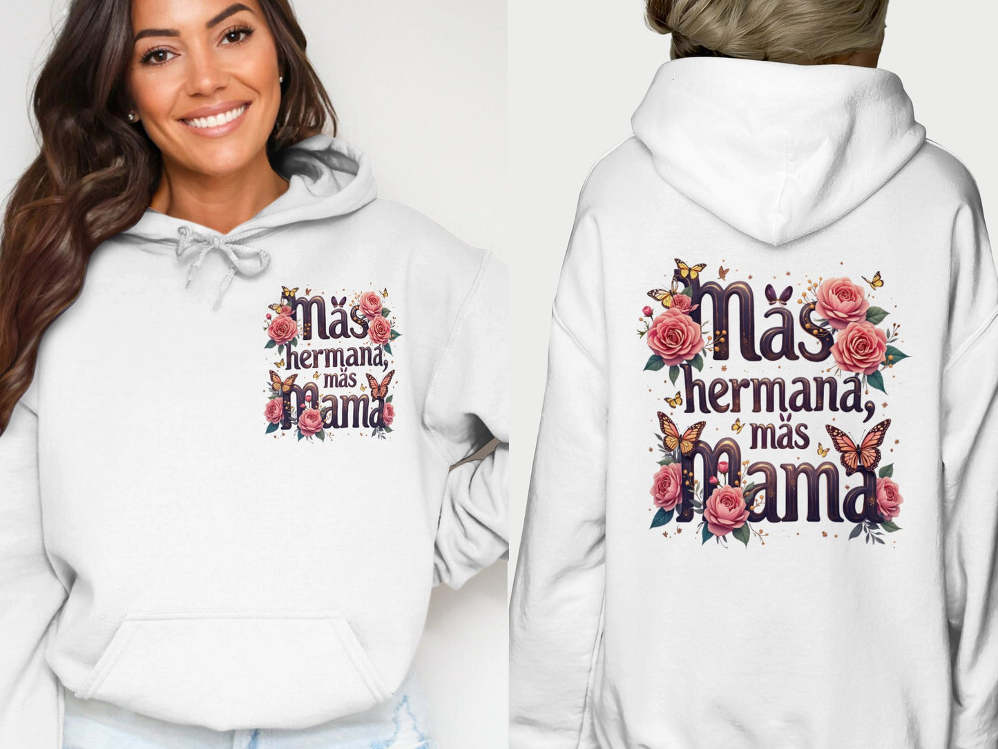 Más Hermana Más Mama Graphic Hoodie product