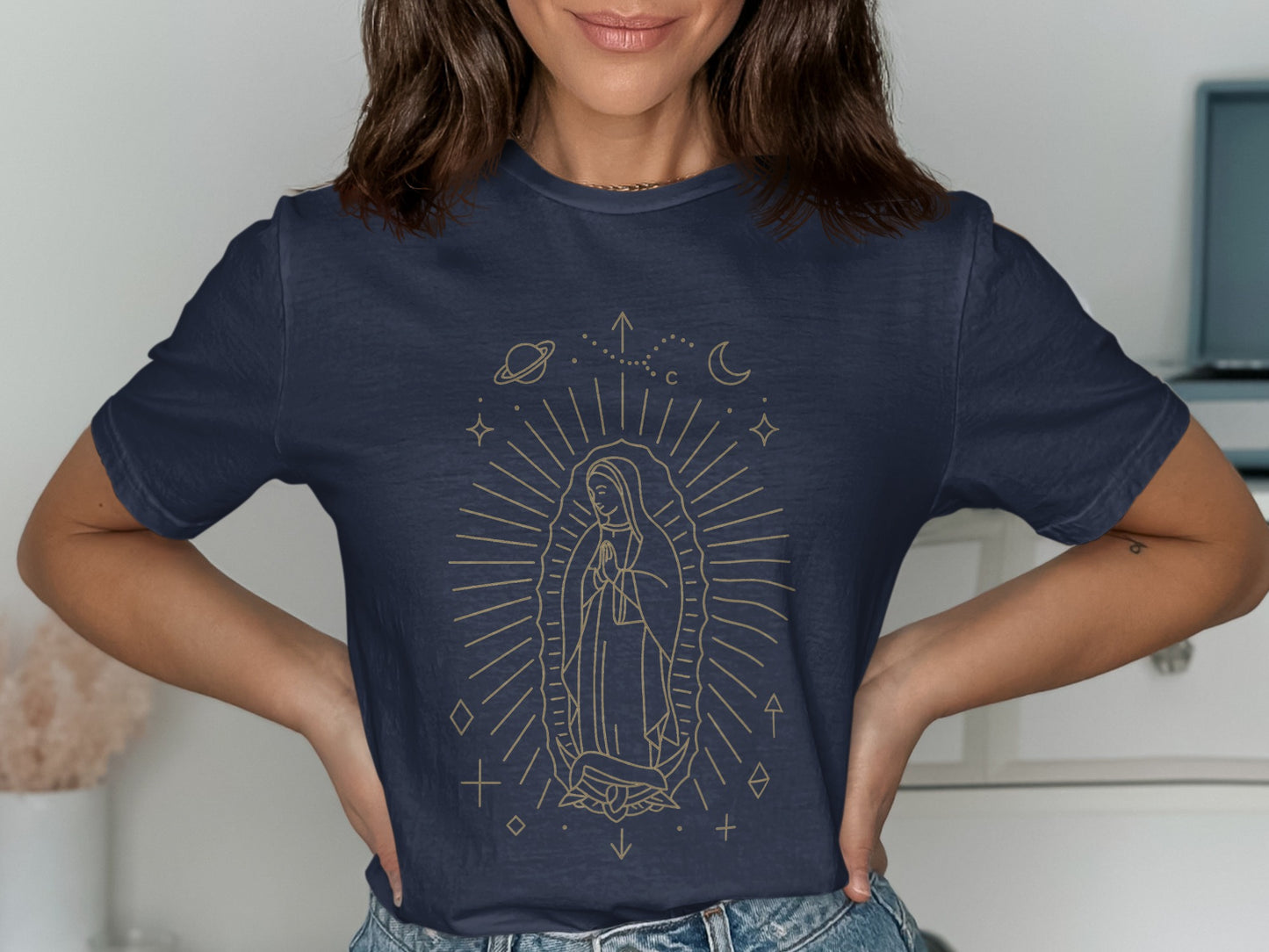 Blue Graphic Tee with Unique Art Design product type