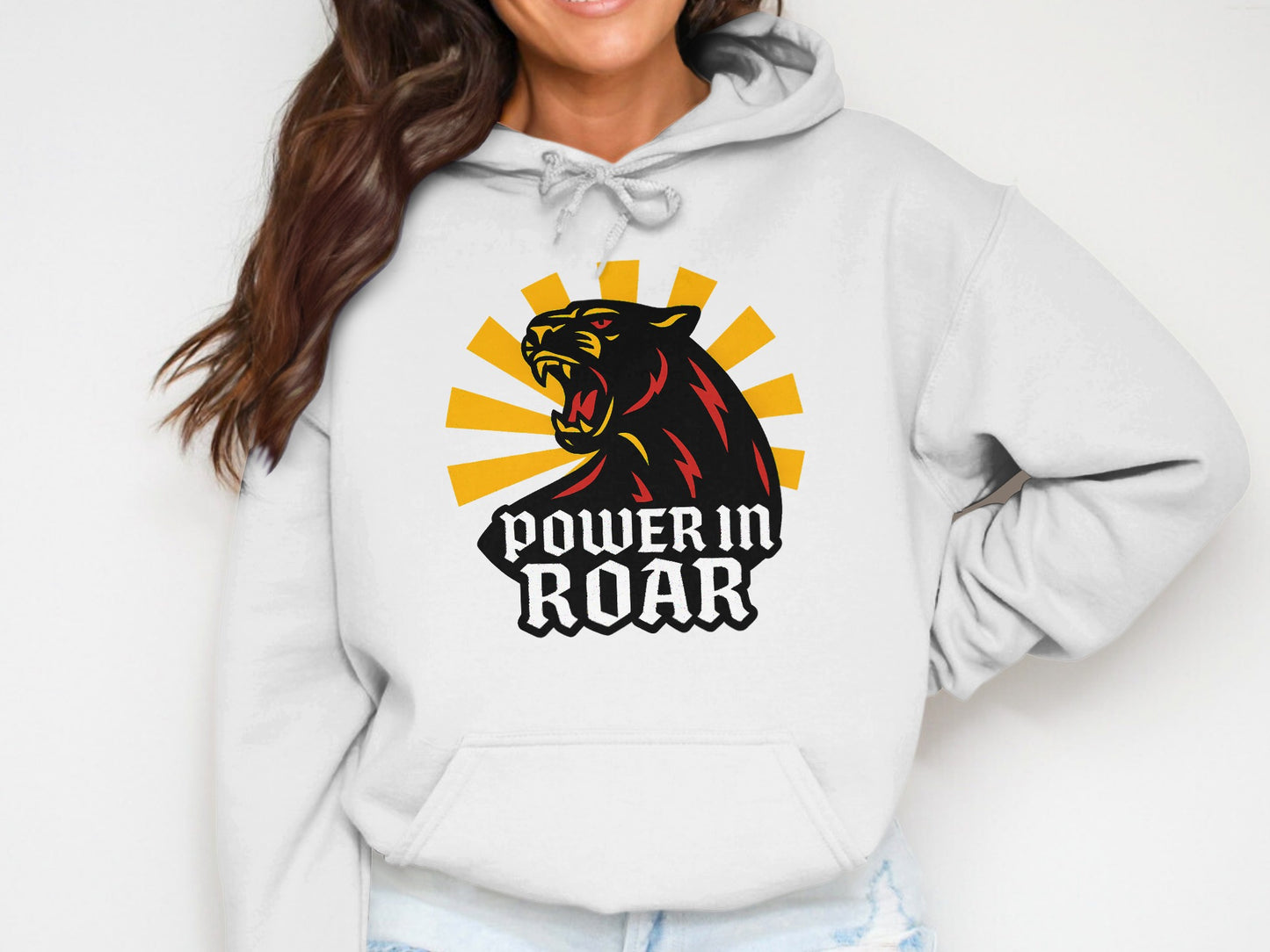 Power in Roar Graphic Hoodie for All Occasion product type