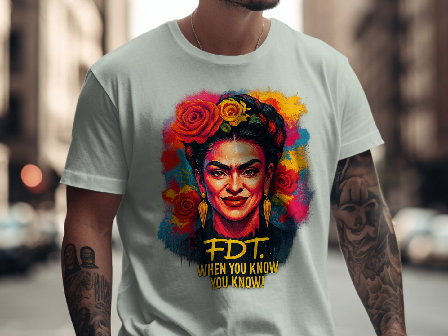 Vibrant Artistic Graphic Tee with FDT Print product type