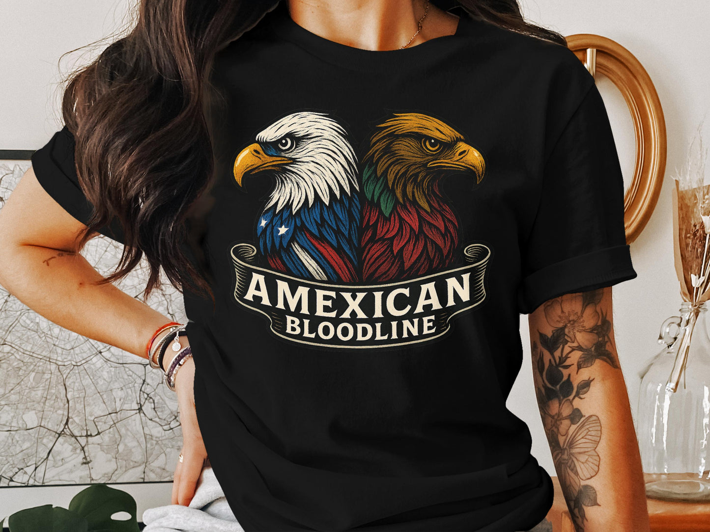 American Bloodline Eagle Print T-Shirt Apparel Product