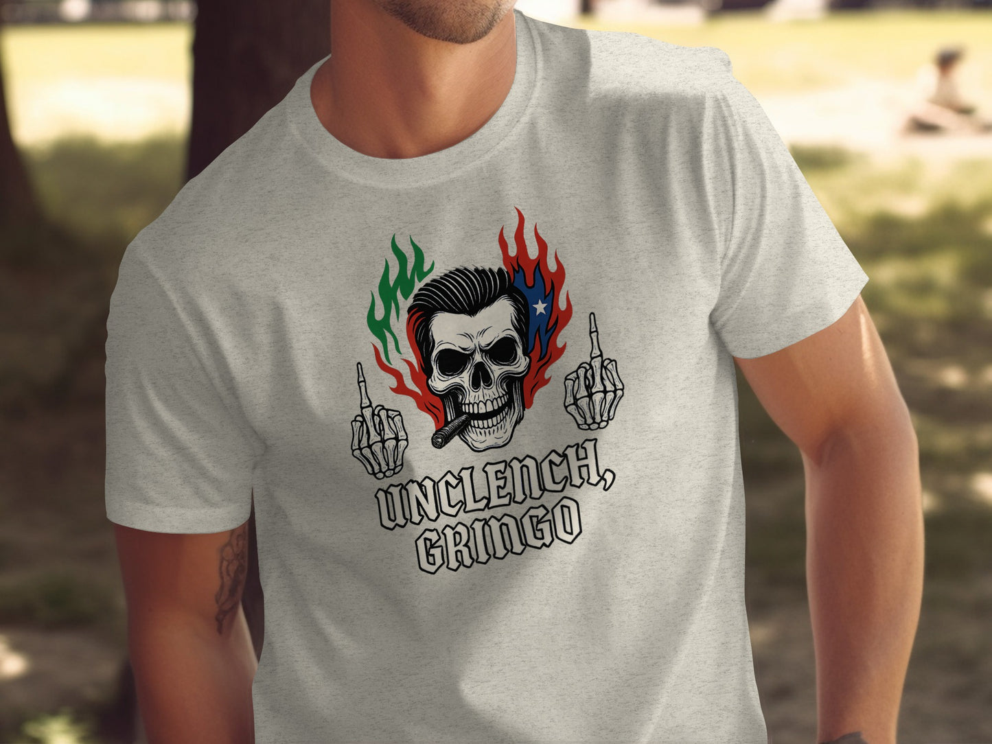 Unclench Gringo Skull Art Unisex T-shirt product type