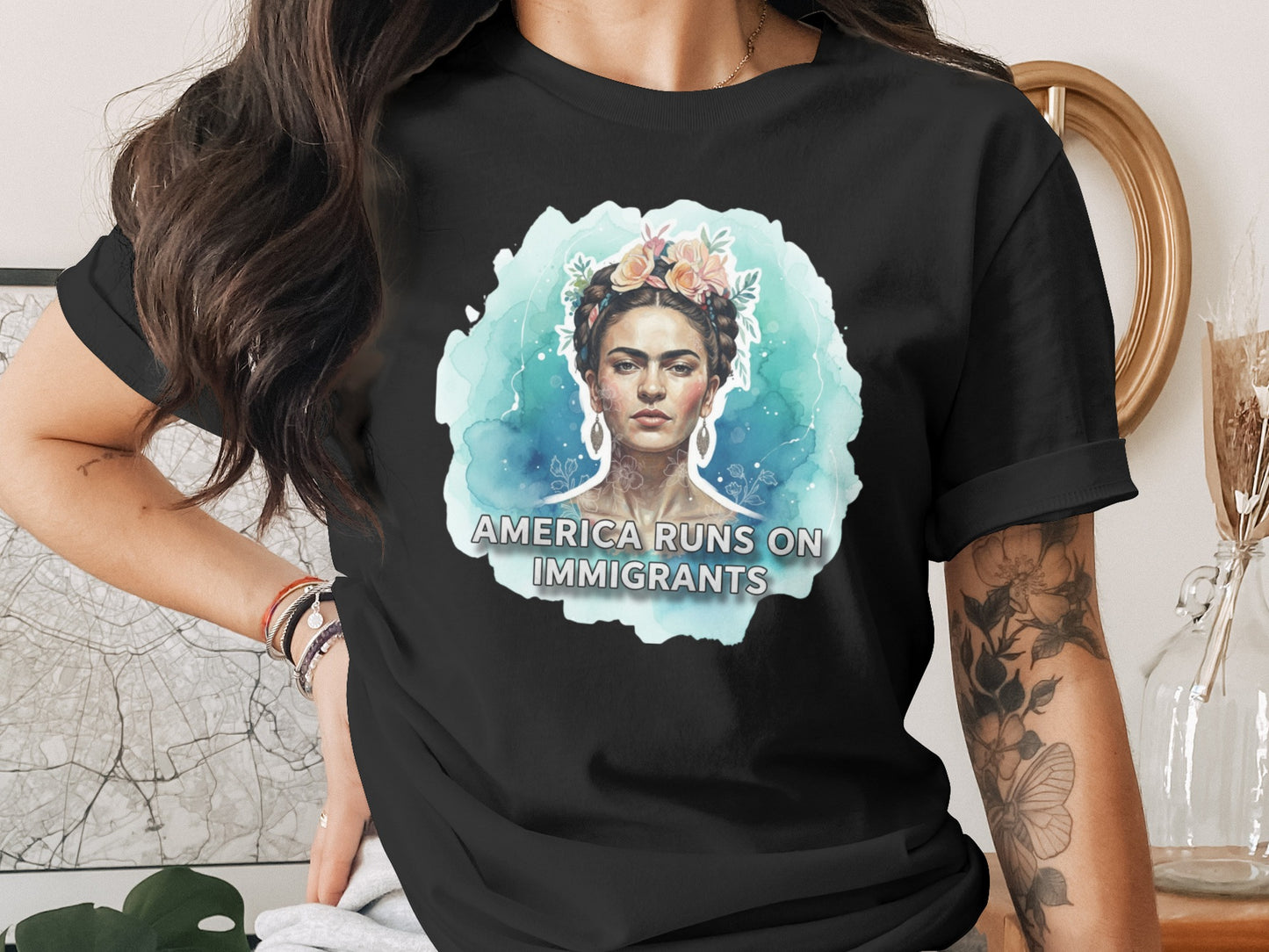America Runs on Immigrants Graphic Tee