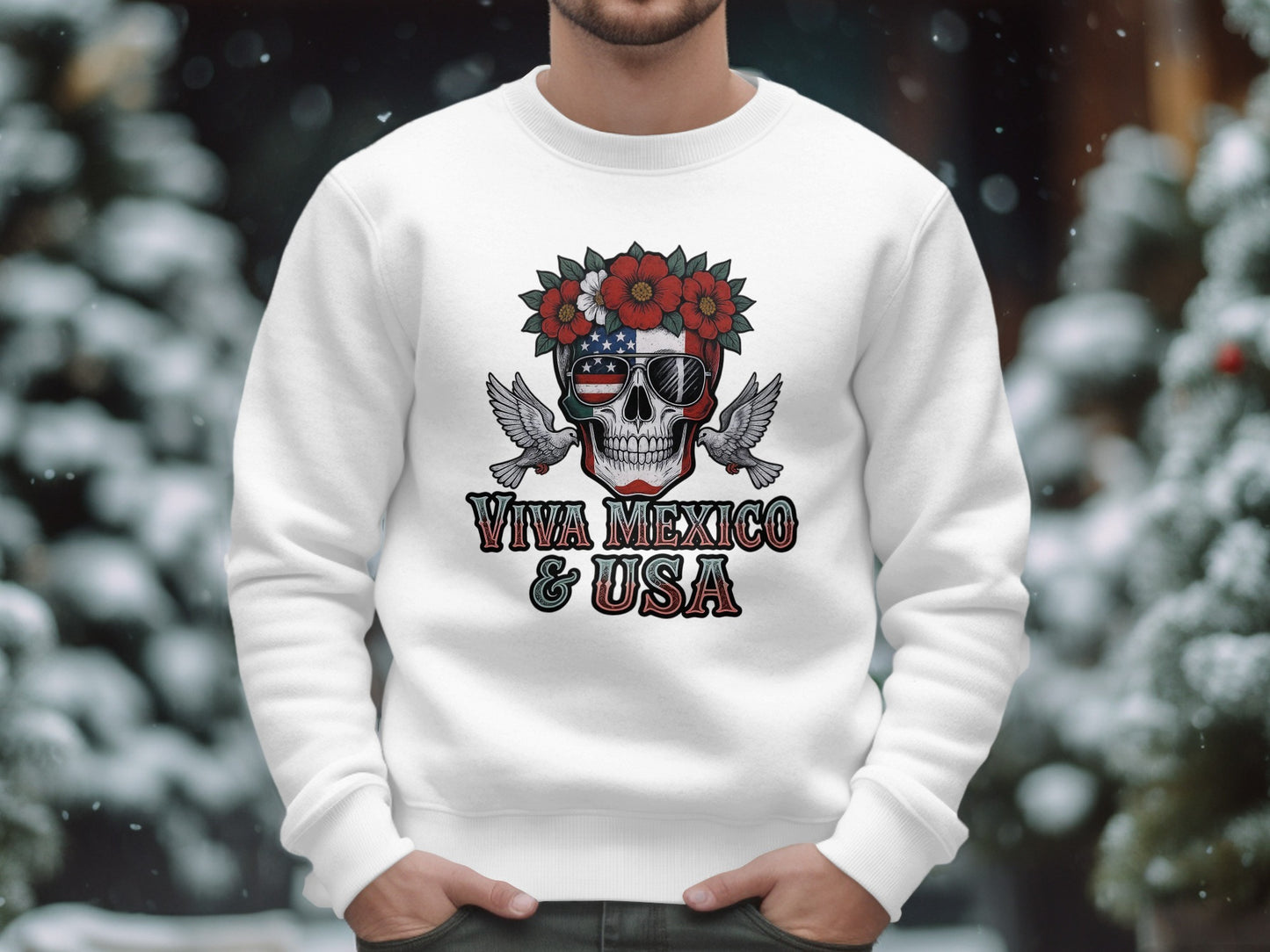 Viva Mexico USA Skull Sweatshirt product