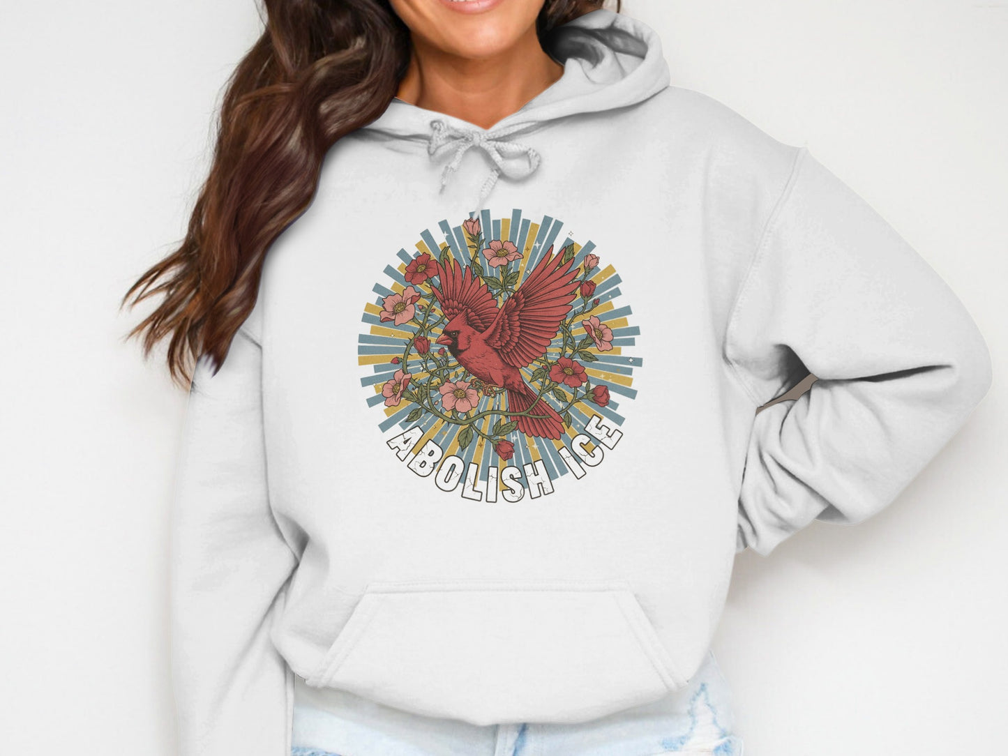 Abolish ICE Cardinal Design Graphic Hoodie product