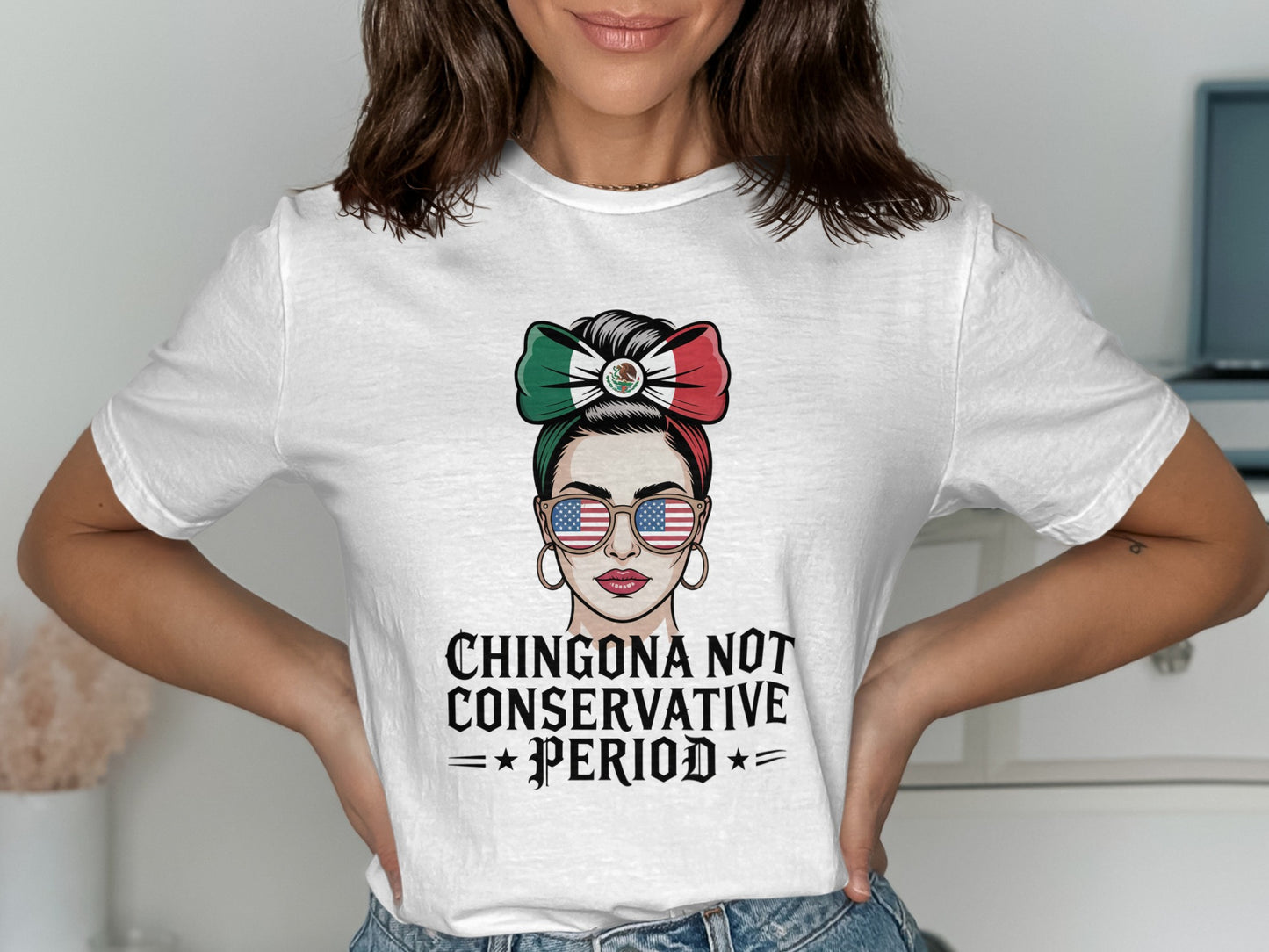 Chingona Not Conservative Period Graphic T-Shirt product type